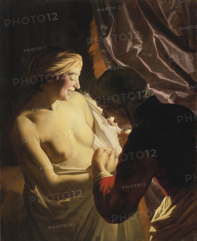 The Flea Hunt, c. 1620. Artist: Honthorst, Gerrit, van (1590-1656)