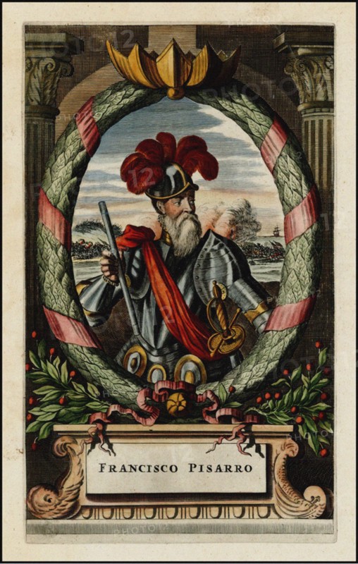 Francisco Pizarro, 1671. Artist: Ogilby, John (1600-1676)