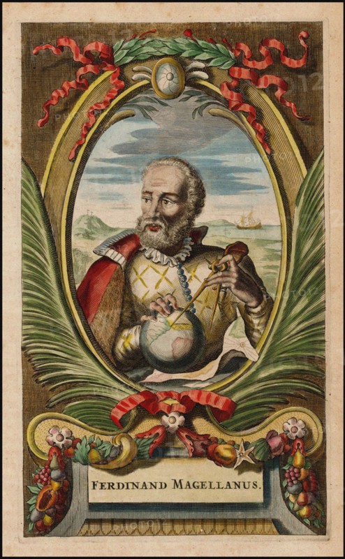 Portrait of Ferdinand Magellan, 1671. Artist: Ogilby, John (1600-1676)