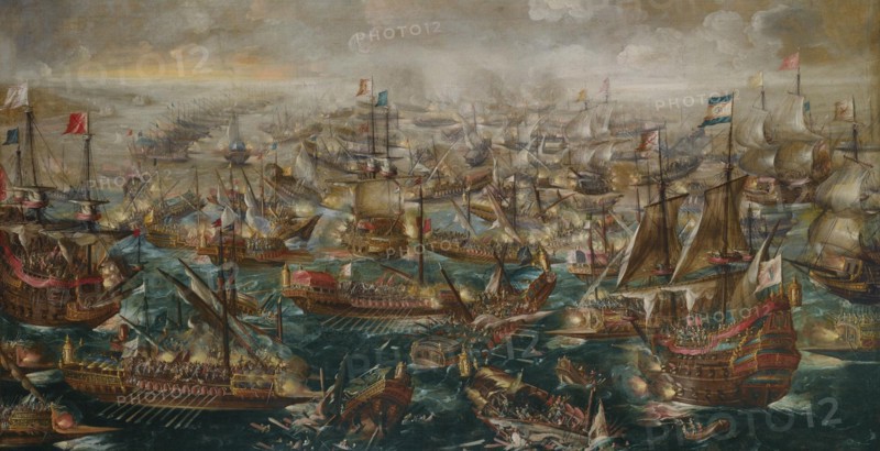 The Battle of Lepanto on 7 October 1571, 1640. Artist: Eertvelt, Andries van (1590-1652)