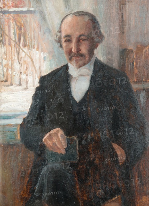 Portrait of the poet Zacharias Topelius (1818-1898). Artist: Edelfelt, Albert Gustaf Aristides (1854-1905)