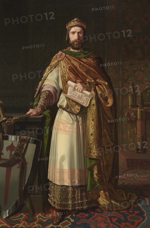 King Ferdinand II of León, 1850. Artist: Lozano, Isidoro (active 1850s)