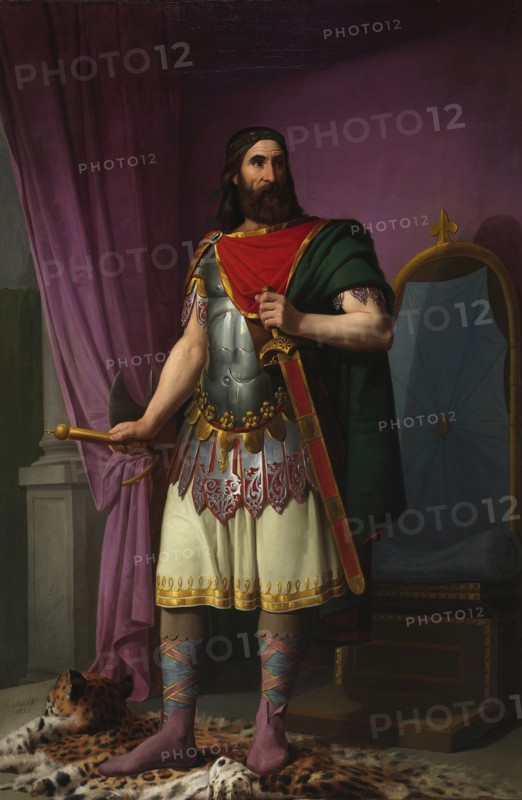 Egica, Visigoth King, 1853. Artist: Esquivel y Rivas, Carlos María (1830-1867)