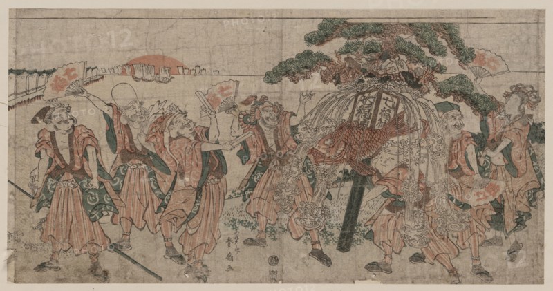 Seven Lucky Gods, 1810s. Artist: Shunsen (Shunko II), Katsukawa (1762-1830)