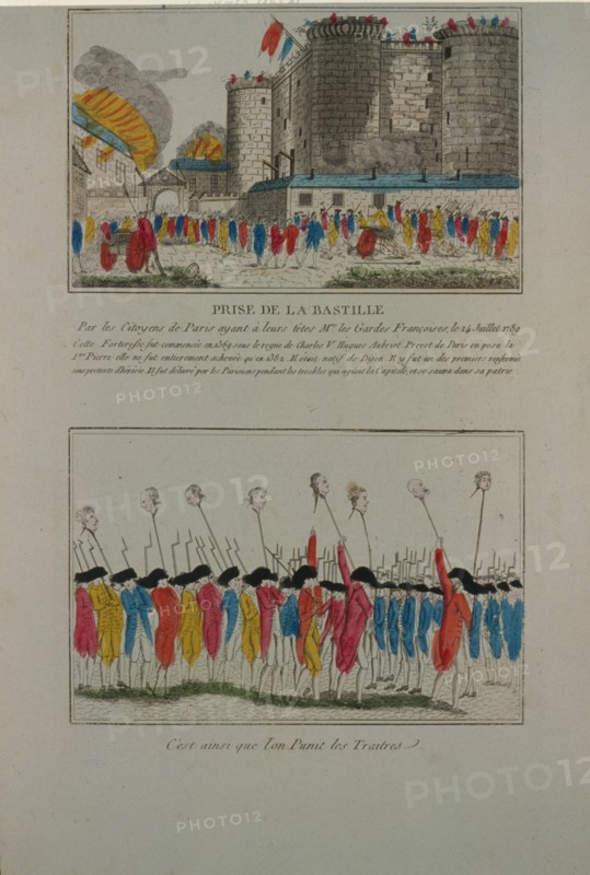 The demolition of the Bastille, July 14, 1789, 1789. Artist: Anonymous