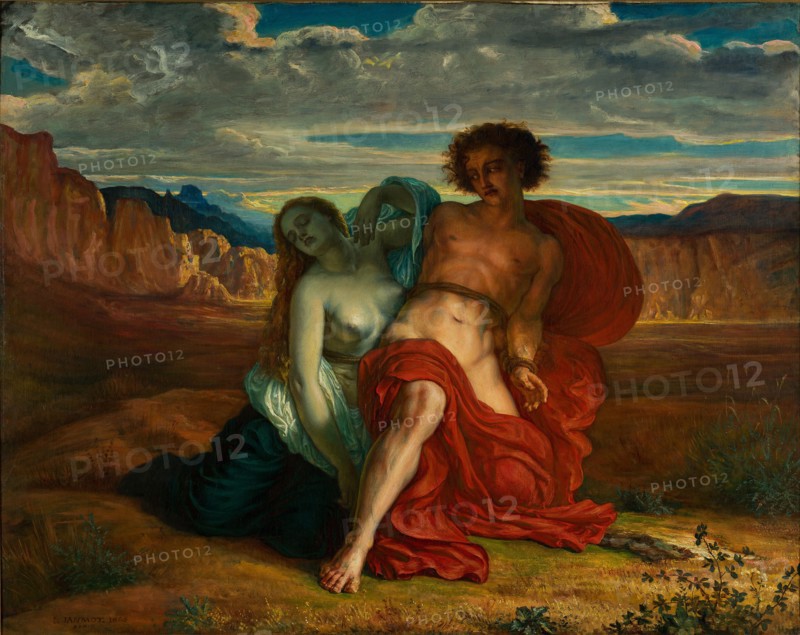 The Torture of Mezentius, 1864. Artist: Janmot, Louis (1814-1892)