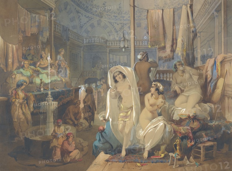 In the Hammam, 1854. Artist: Preziosi, Amedeo (1816-1882)
