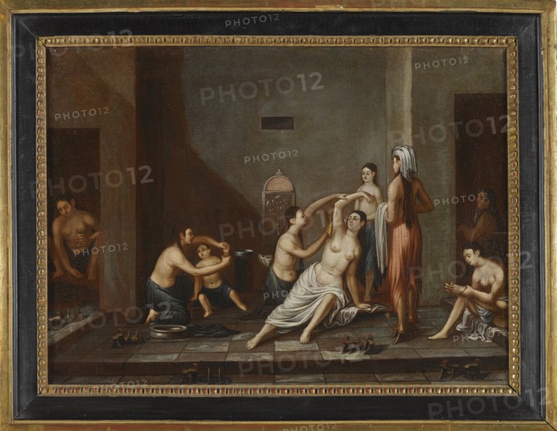 Ladies in the Hammam, 1741. Artist: Anonymous