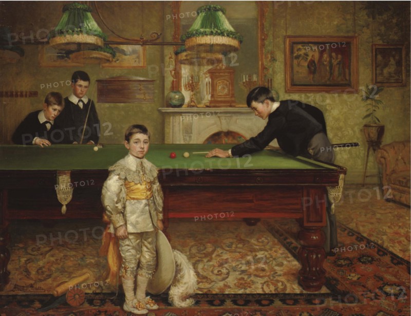Billiard Room, 1902. Artist: Holden, Albert William (1848-1932)
