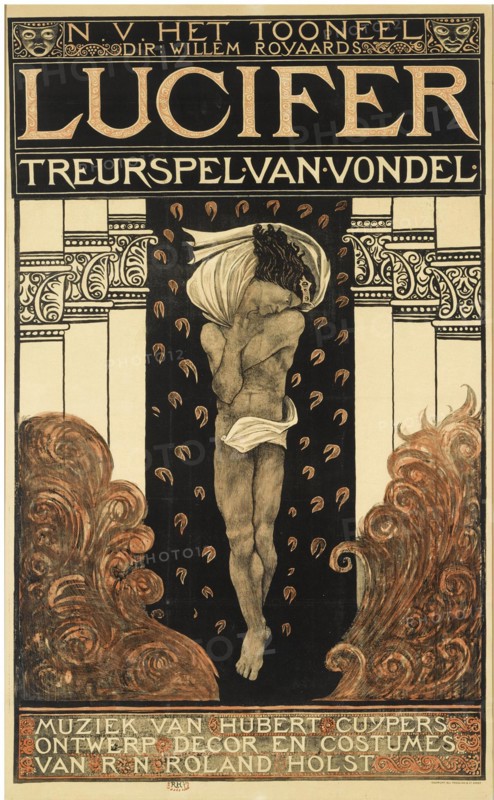 Poster for the play Lucifer, 1910. Artist: Holst, Richard Roland (1868-1938)