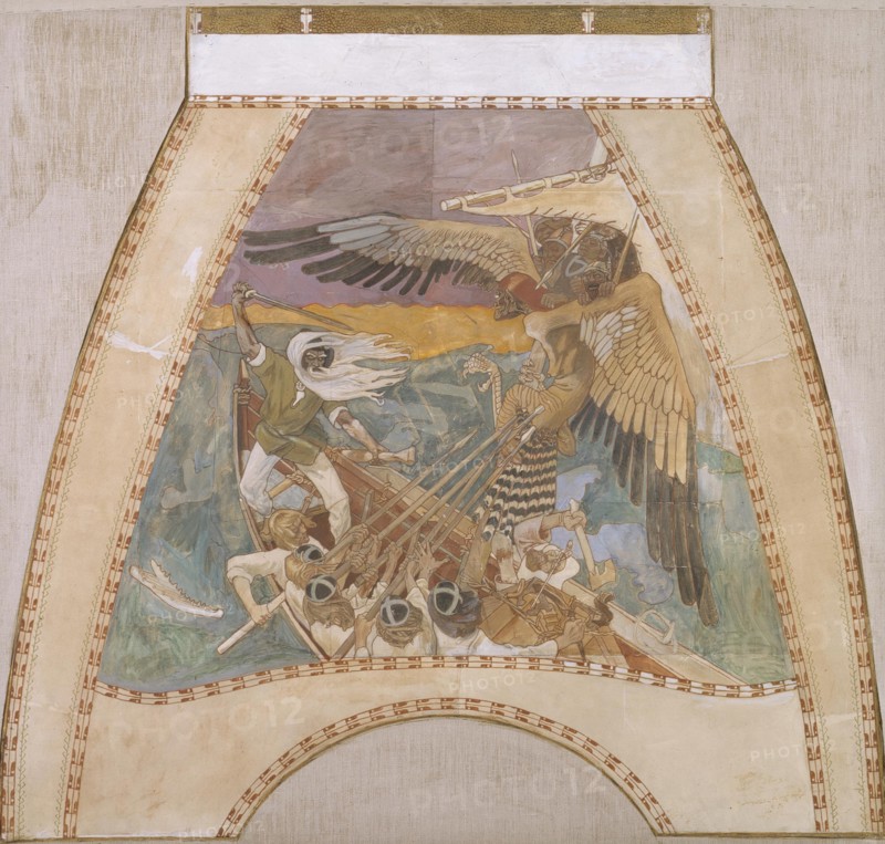 The Defense of the Sampo, c. 1900. Artist: Gallen-Kallela, Akseli (1865-1931)