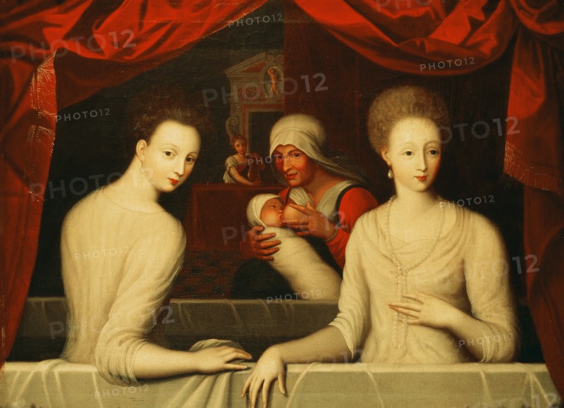 Gabrielle d'Estrées and one of her sisters, duchesse de Villars, End of 16th century. Artist: Anonymous
