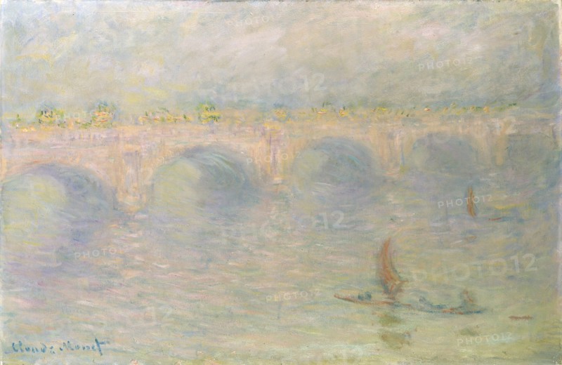 Monet, Pont de Waterloo, effet de soleil