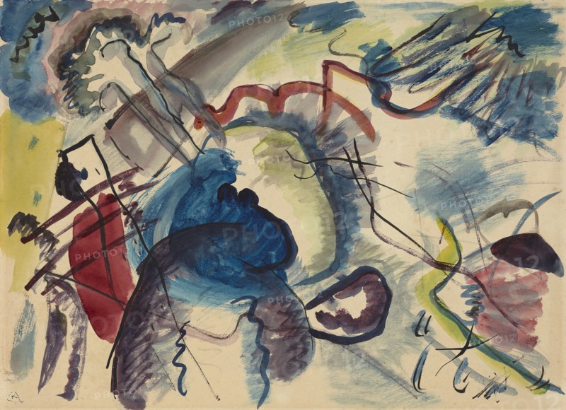 Sketch for Painting with White Border (Entwurf zum Bild mit weissem Rand), 1913. Artist: Kandinsky, Wassily Vasilyevich (1866-1944)