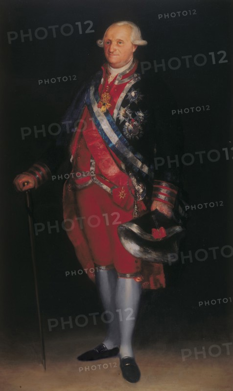 Charles IV in the Uniform of Colonel of the Guardias de Corps, 1800. Artist: Goya, Francisco, de (1746-1828)