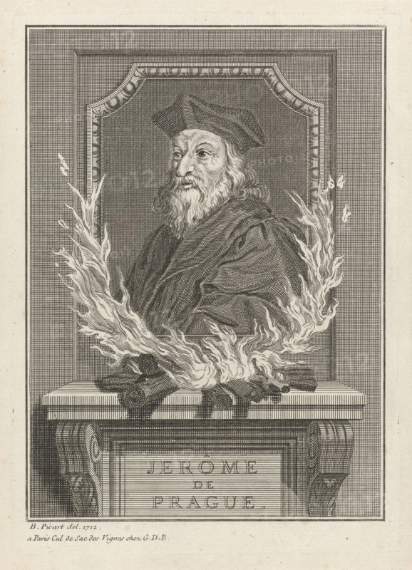 Portrait of Jerome of Prague, 1712. Artist: Picart, Bernard (1673?1733)