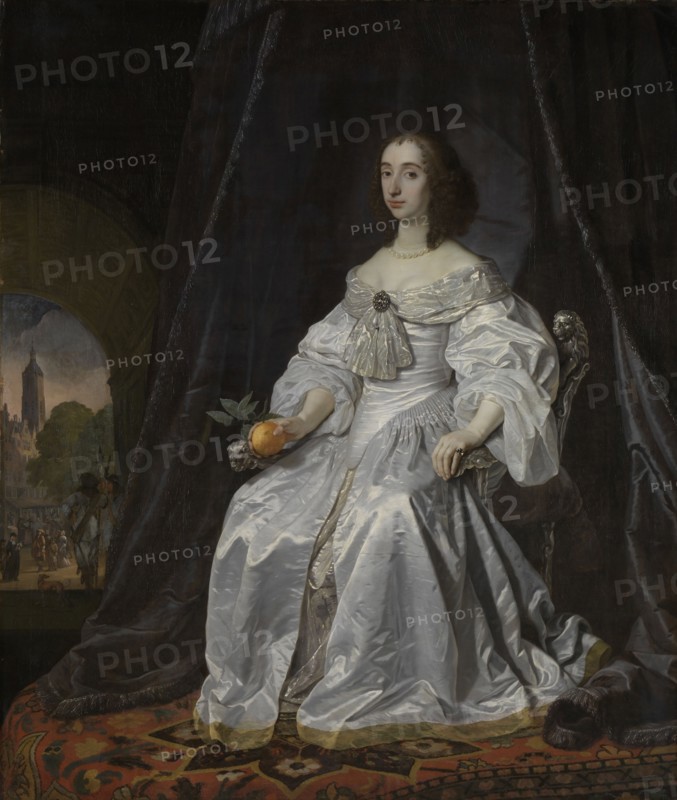 Portrait of Mary Stuart, Princess of Orange (1631-1660), as Widow of William II, 1652. Artist: Helst, Bartholomeus van der (1613-1670)