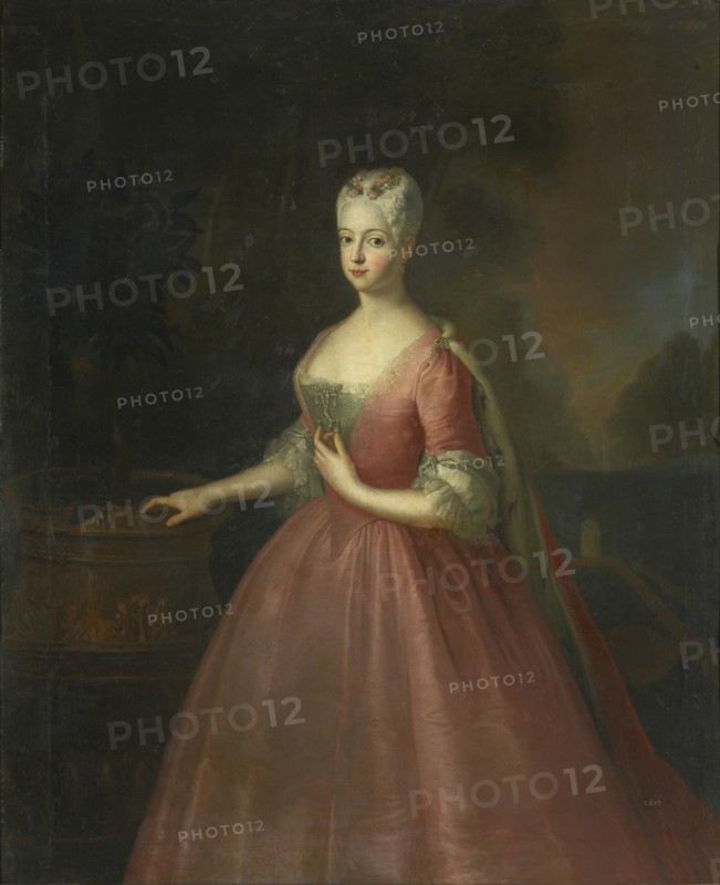 Portrait of Princess Friederike Luise of Prussia (1714-1784), Margravine of Brandenburg-Ansbach. Artist: Pesne, Antoine, School (1683-1757)