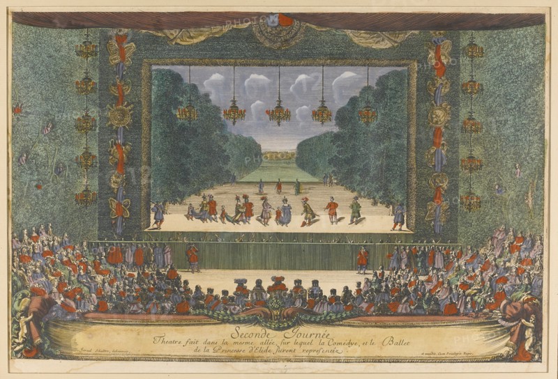 Ballet La Princesse d'Élide The Princess of Elis) by Molière and Lully in Versailles, 1664, 1673. Artist: Silvestre, Israël, the Younger (1621-1691)