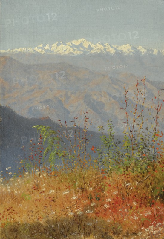 Sunset in the Himalayas, 1879. Artist: Vereshchagin, Vasili Vasilyevich (1842-1904)