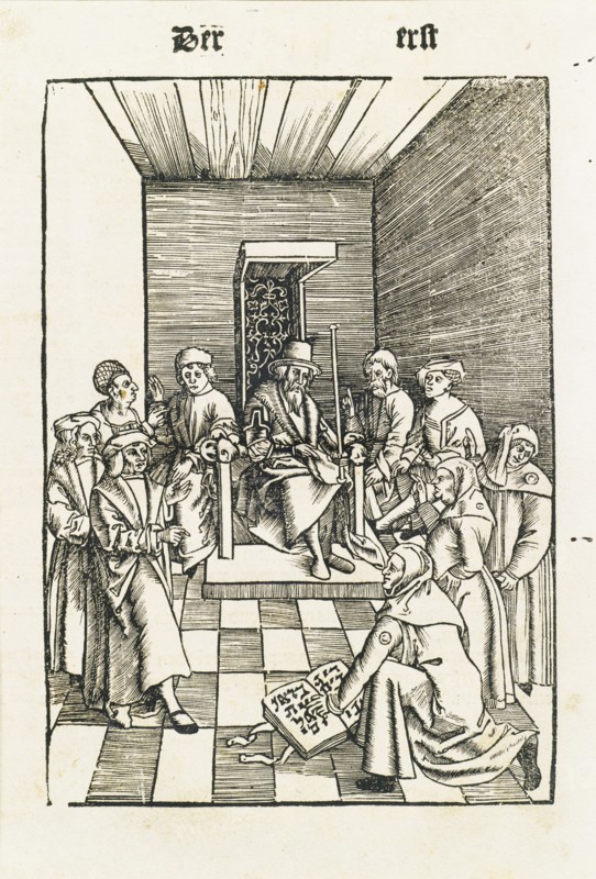 Jewish Oath (From the Laienspiegel, Augsburg), 1509. Artist: Tengler, Ulrich (ca 1441-1521/22)