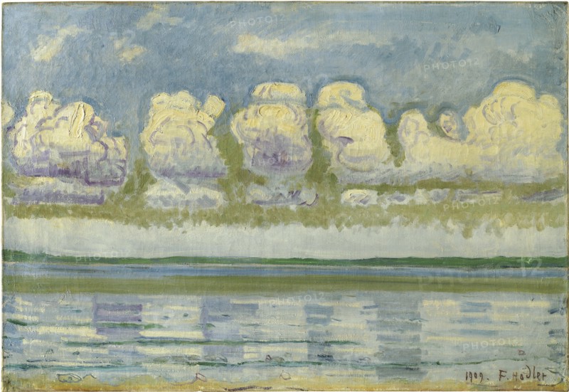 Lake Geneva with the Swiss Jura, 1909. Artist: Hodler, Ferdinand (1853-1918)
