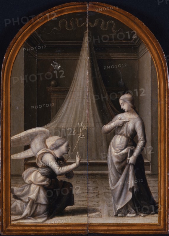 The Annunciation. (Triptych, reverse), 1500. Artist: Albertinelli, Mariotto (1474-1515)