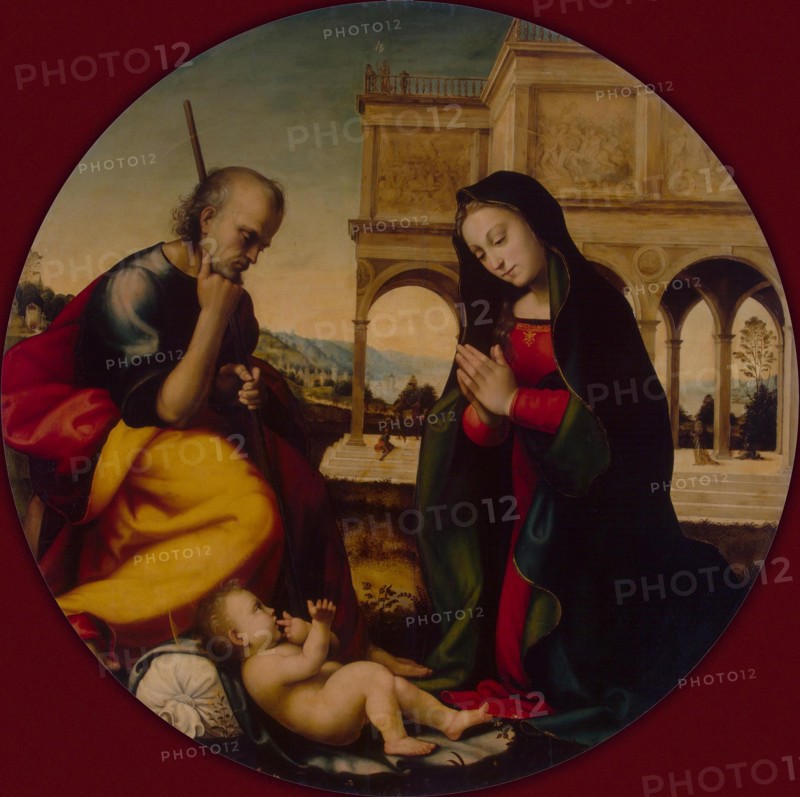 The Adoration of the Christ Child, c. 1500. Artist: Albertinelli, Mariotto (1474-1515)