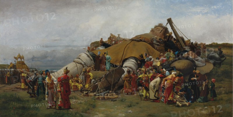 Gulliver and the Lilliputians. Artist: Vibert, Jehan-Georges (1840-1902)