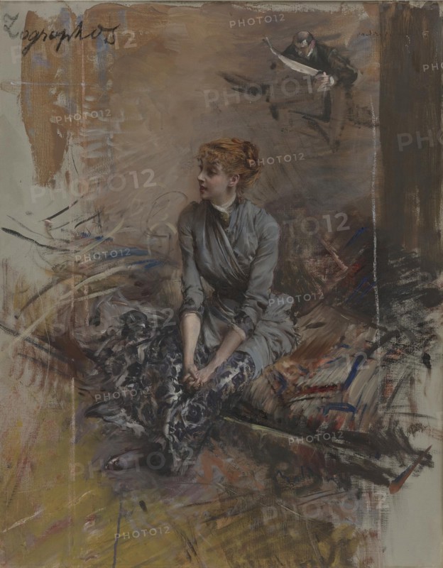 Portrait of the actress Gabrielle Réjane (1856-1920). Artist: Boldini, Giovanni (1842-1931)