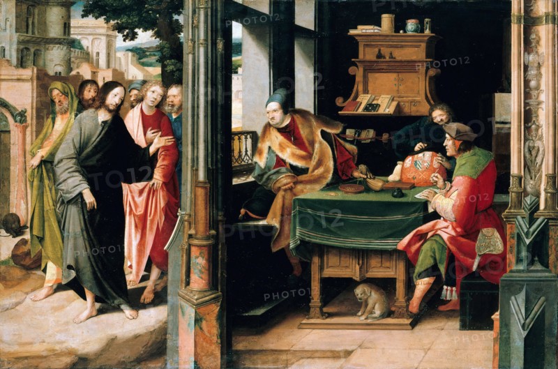 The Vocation of Saint Matthew. Artist: Engebrechtsz., Cornelis (ca. 1462-1527)