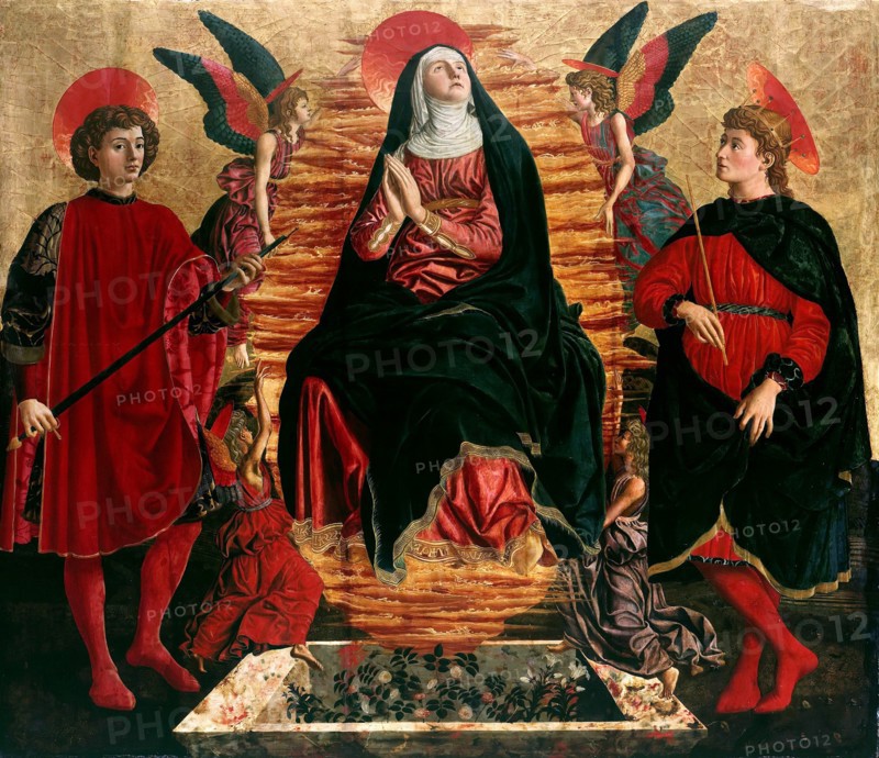 Assumption of the Virgin with Saints Julian and Minias, 1449-1450. Artist: Andrea del Castagno (c. 1418-1457)