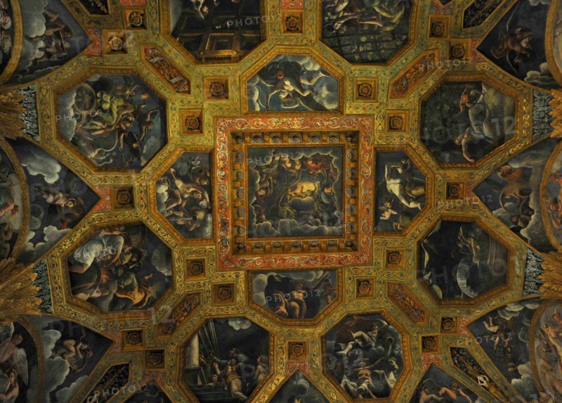 Fresco detail from the Chamber of Amor and Psyche, 1526-1534. Artist: Romano, Giulio (1499-1546)