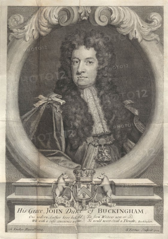 John Sheffield, 1st Duke of Buckingham and Normanby (1648-1721), 1722. Artist: Vertue, George (1684-1756)