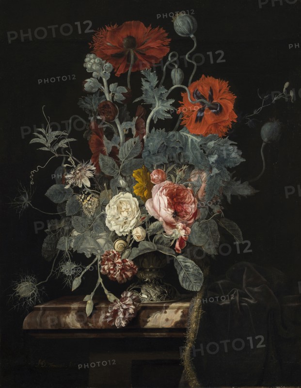 Floral still life, 1665. Artist: Fromantiou, Henri de (c. 1633/34-after 1693)