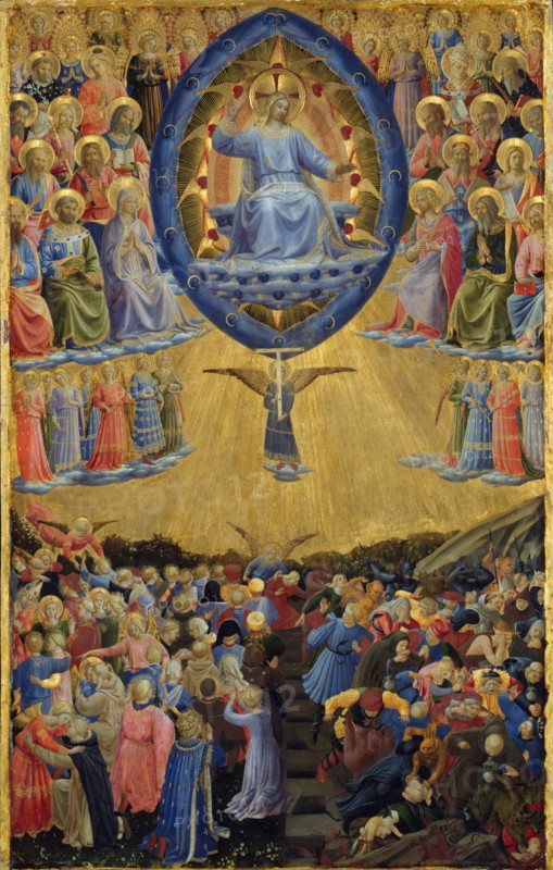 The Last Judgment (Winged Altar, Central Panel), Early 15th century. Artist: Botticelli, Sandro (1445-1510)