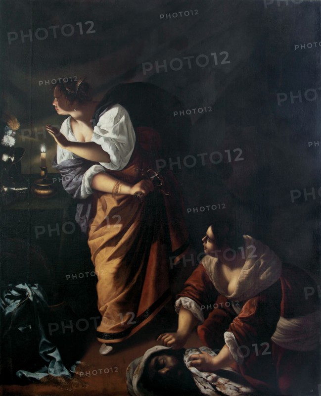 Judith and her maid Abra with the Head of Holofernes, c. 1647-1648. Artist: Gentileschi, Artemisia (1598-1653)