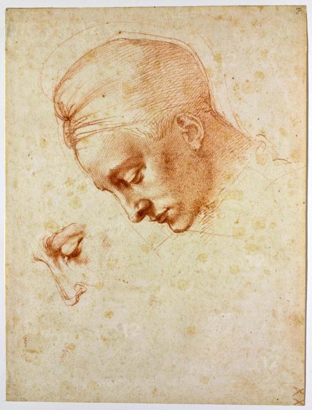 Study to the head of Leda, ca 1530. Artist: Buonarroti, Michelangelo (1475-1564)