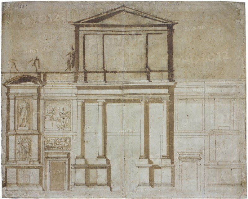 Project for the Facade of San Lorenzo in Florence, 1516. Artist: Buonarroti, Michelangelo (1475-1564)