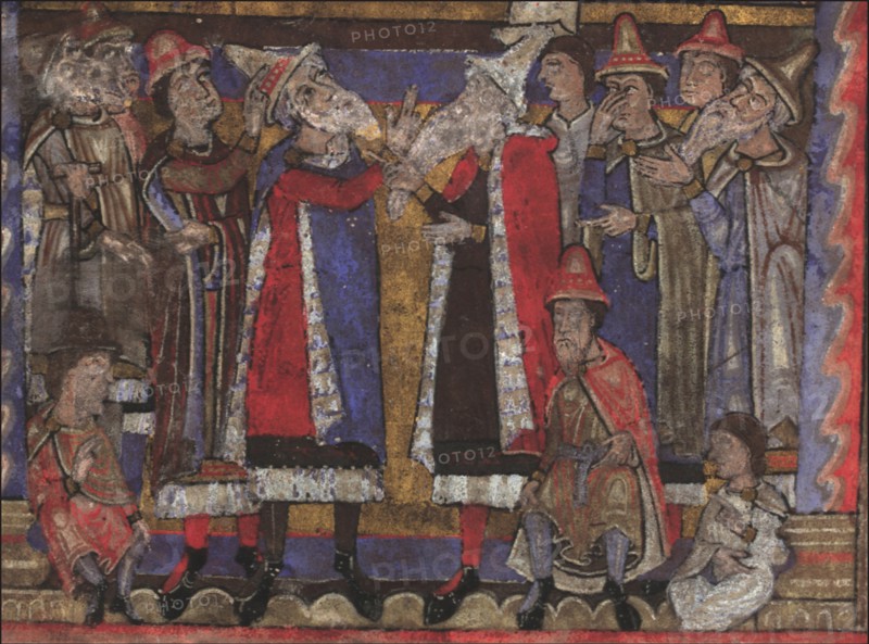 Matthew and the representatives of the twelve tribes of Israel (Gospels, formerly Dresden Ms. A 94), Artist: Anonymous