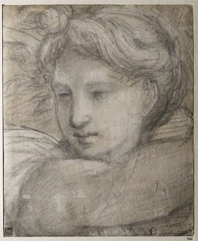 Head of an Angel, c. 1520. Artist: Raphael (1483-1520)
