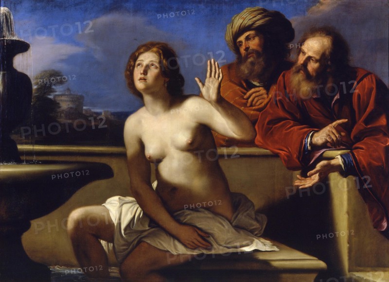Susannah and the Elders, 1649-1650. Artist: Guercino (1591-1666)