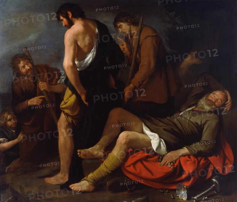 Drunkenness of Noah, 1630-1640. Artist: De Ferrari, Giovanni Andrea (1598-1669)