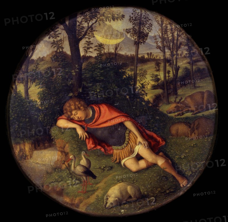 Sleeping Endymion, 1505-1508. Artist: Cima da Conegliano, Giovanni Battista (ca. 1459-1517)