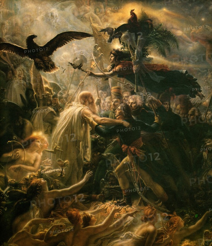 The Apotheosis of French Heroes Who Died for the Country During the War for Liberty, Early 19th cent Artist: Girodet de Roucy Trioson, Anne Louis (1767-1824)