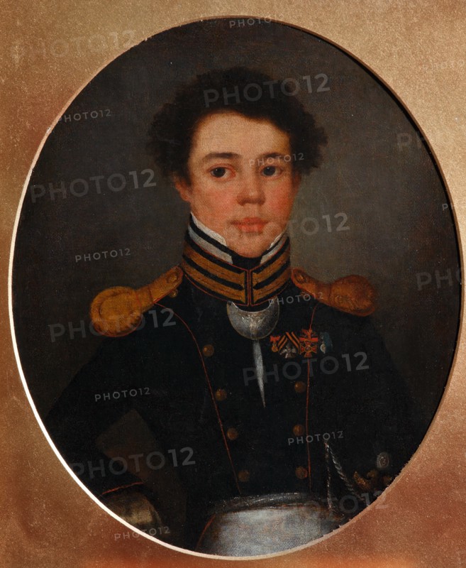 Portrait of Mikhail Ivanovich Ozerov (1792-1867), c. 1815. Artist: Anonymous