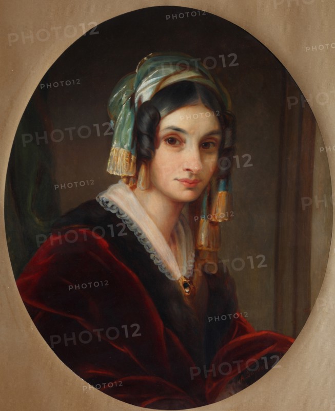 Portrait of Alexandra Smirnova-Rosset (1809-1882), 1841. Artist: Varnek, Alexander Grigoryevich (1782-1843)