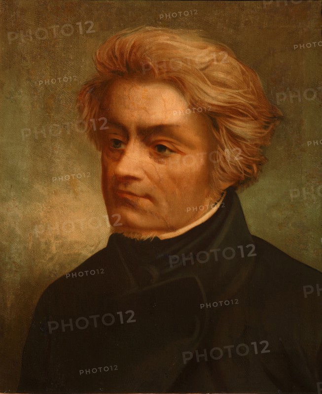 Portrait of the poet Adam Mickiewicz (1798-1855), 1883. Artist: Maleszewski, Tytus (1827-1898)