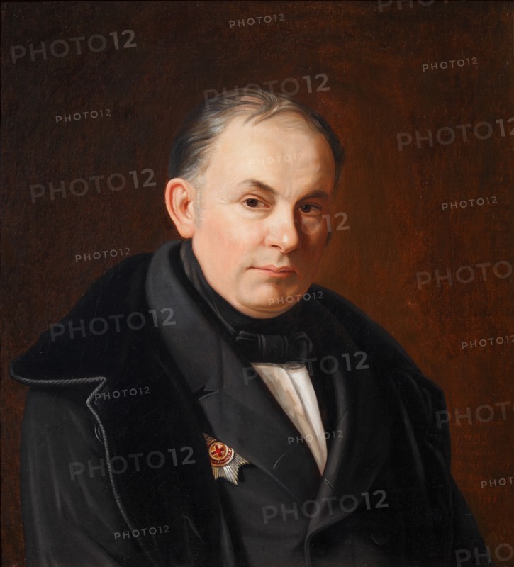 Portrait of the poet Vasily Zhukovsky (1783-1852), 1854. Artist: Igin, Fyodor Ivanovich (1816-1860)
