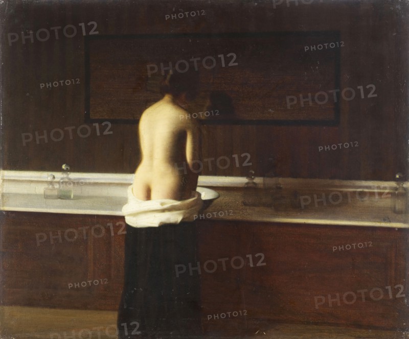 Young woman at her toilet, 1898. Artist: Lomont, Eugène (1864-1938)